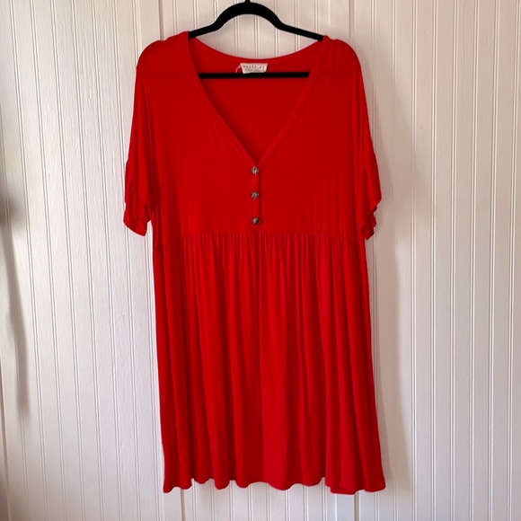 Red babydoll dress - Picture 2 of 3